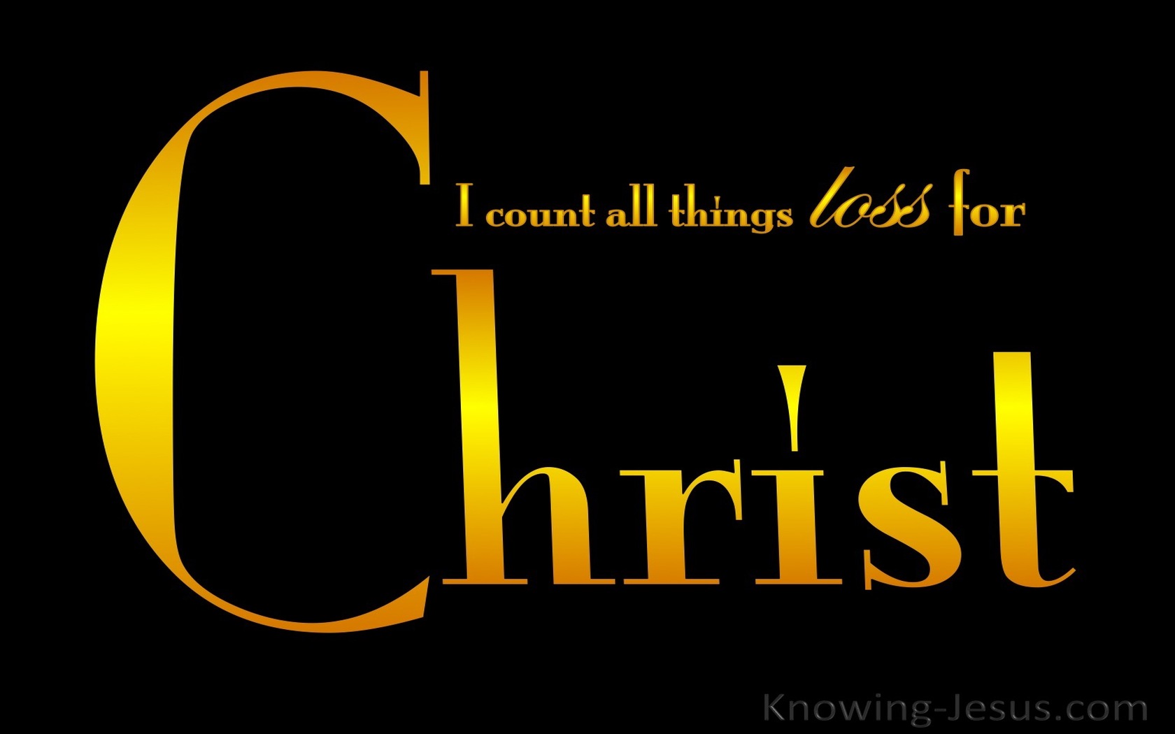 Philippians 3:8 All Things Loss For Christ (gold)